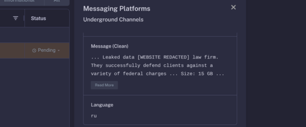 ThreatHarvest credential analysis